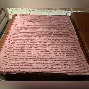 Elegant Pink Ruffled Baby Swaddle Blanket